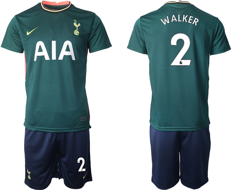Men 2020-2021 club Tottenham away #2 green Soccer Jerseys->tottenham jersey->Soccer Club Jersey